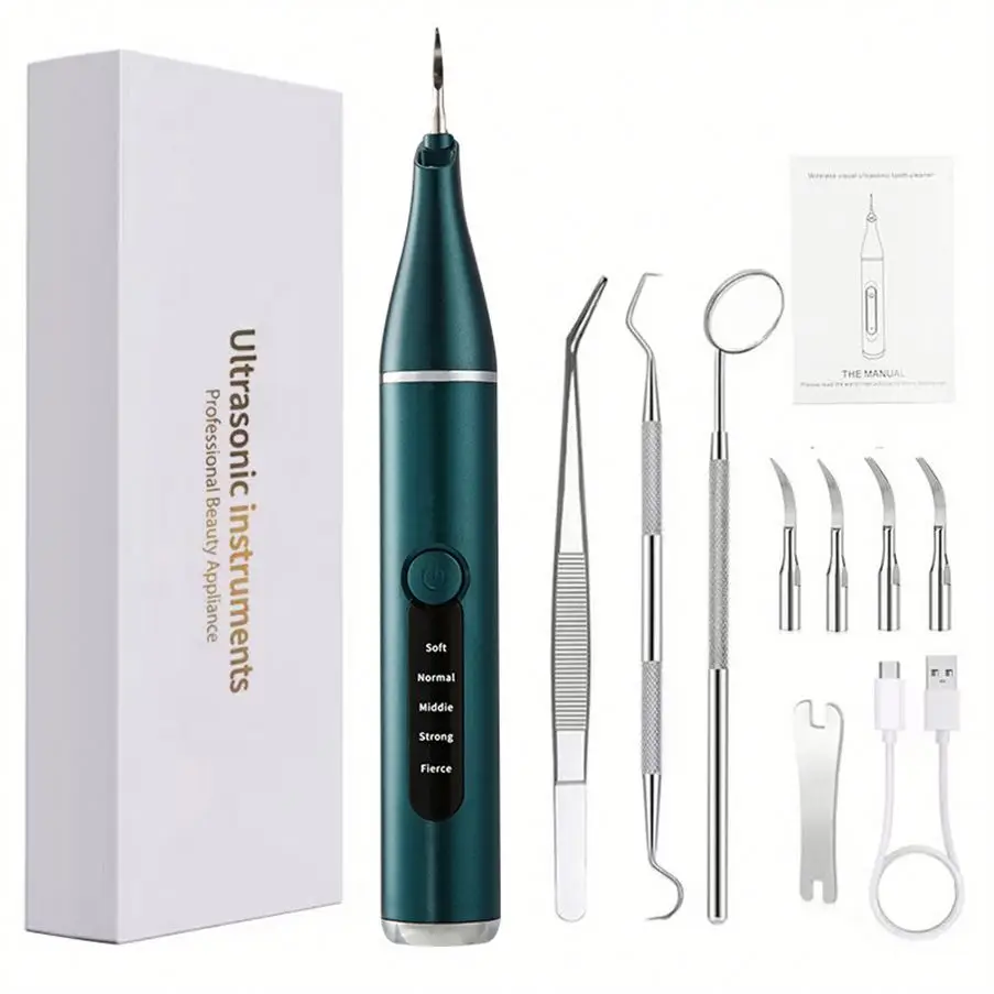 New Ultrasonic Tooth Cleaner Teeth Cleaning Kit With LED Display 5 Modes Calculus Tartar Remover Electric Dental Tool