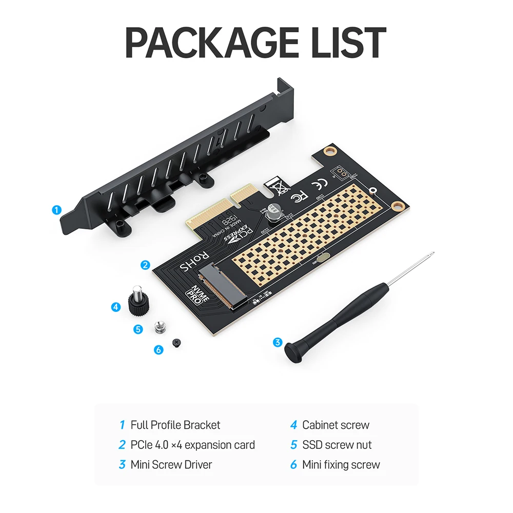 JEYI M.2 NVME to PCIe 4.0 3.0 SSD Adapter, 64Gbps PCIe 4.0 X4 X8 X16 Expansion Card for Desktop PC , PCI-E GEN4 GEN3 Full Speed