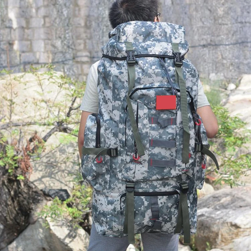 75L سعة كبيرة في الهواء الطلق التكتيكية على ظهره تسلق الجبال التخييم المشي لمسافات طويلة العسكرية مول طارد المياه حقيبة متعددة الاستخدامات