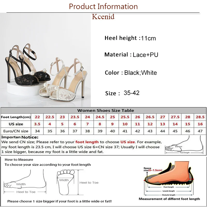 Kcenid New Trendy Pearl High Heels Gladiator Sandals Women Runway Shoes Woman Summer Peep Toe Stiletto Wedding Party Sandals