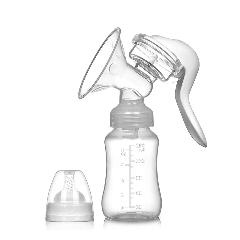 Manual Breast Feeding Pump Original Manual Breast Milk Silicon PP Milk Bottle Nipple Function Breast Pumps Postpartum Supplies