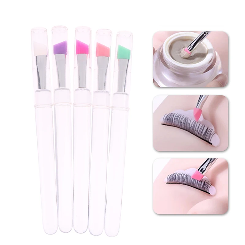 Brosse de stratification des cils en silicone, outil de séparation des cils, fournitures d'extension de cils, outils de maquillage