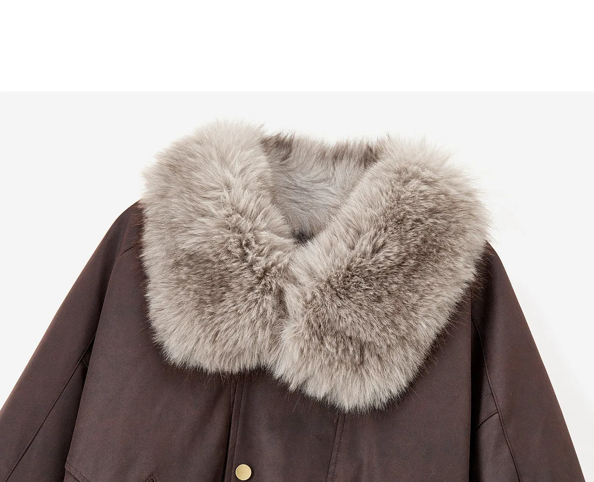 SENTUBILA Women Winter 90% White Duck Down Jacket 2026 Office Ladies Commuter Warm Faux Fur Hooded Belt jacket Woman W64YD8064