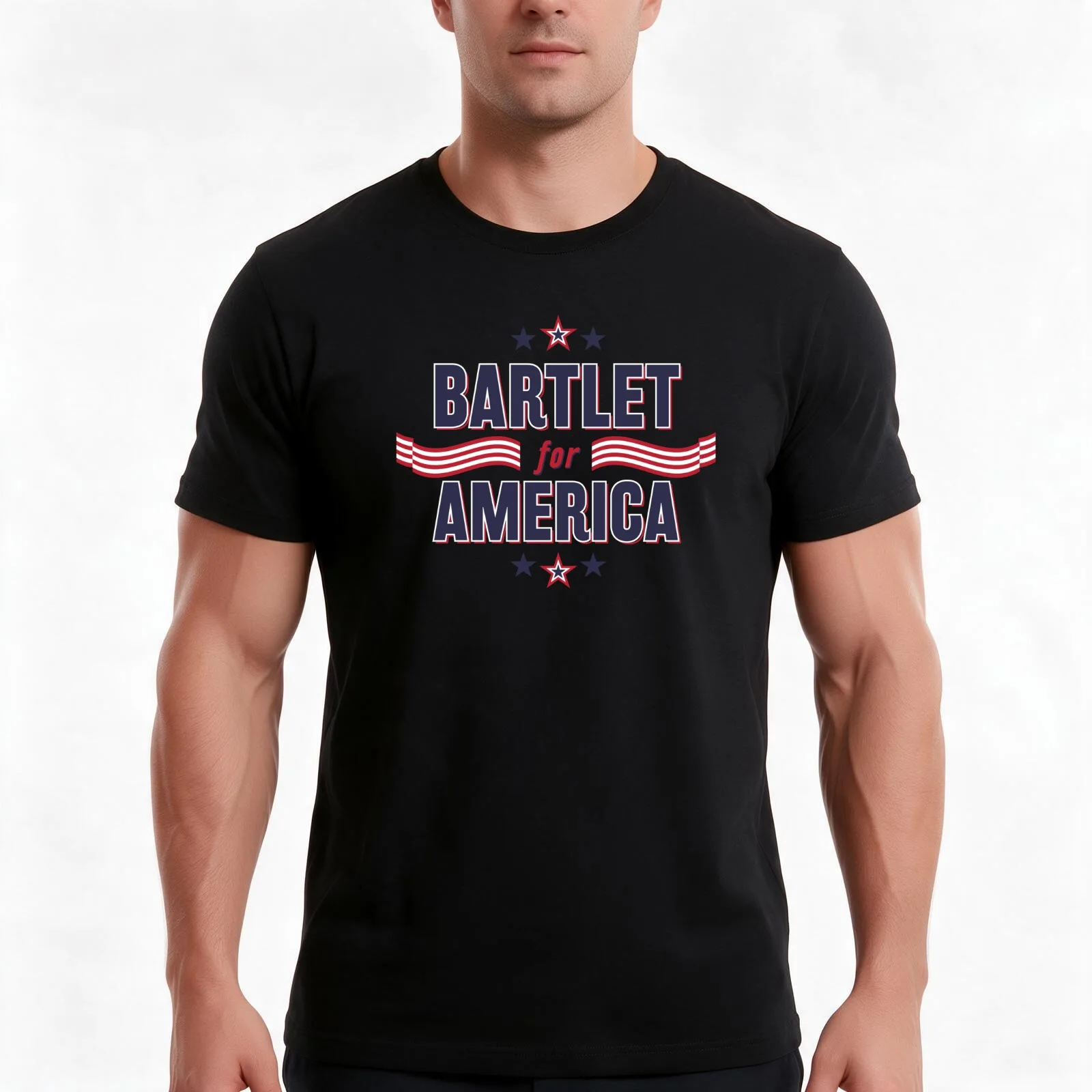 Bartlet For America — NEW DESIGN!!! T-Shirt, Summer Casual Cotton Tee, Oversized Streetwear Tops, Vintage Graphic Print