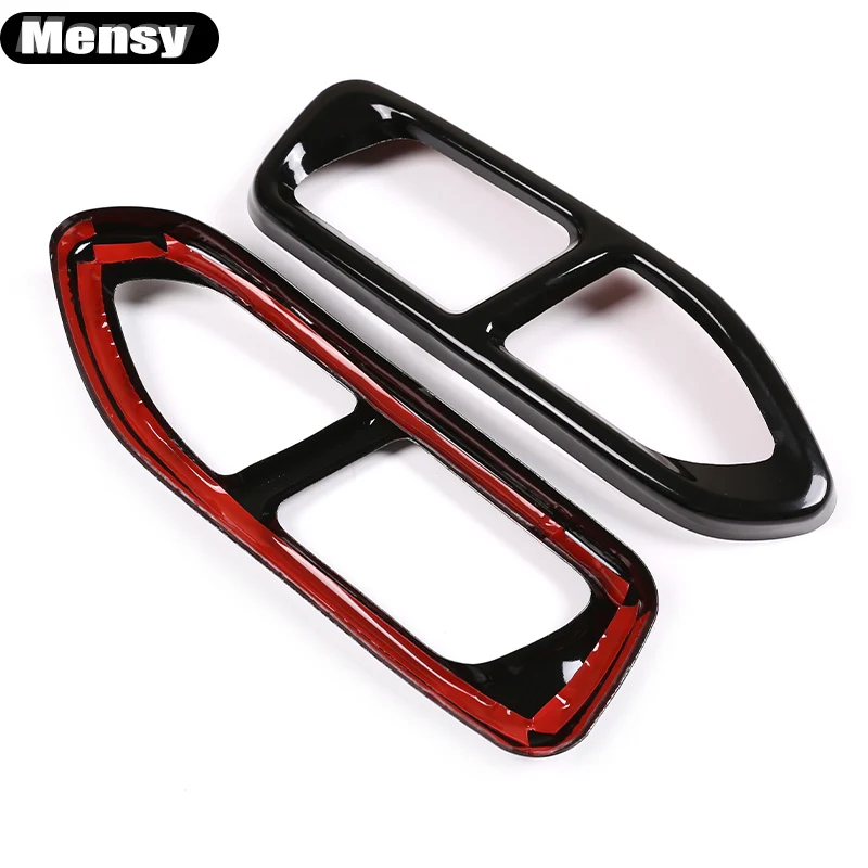 2 قطعة لامعة الأسود الصلب سيارة العادم الخمار الأنابيب تلميح غطاء الكسوة لسيارات BMW 7 سلسلة F01 G11 G12 730 740 750li 2009-2022 اكسسوارات