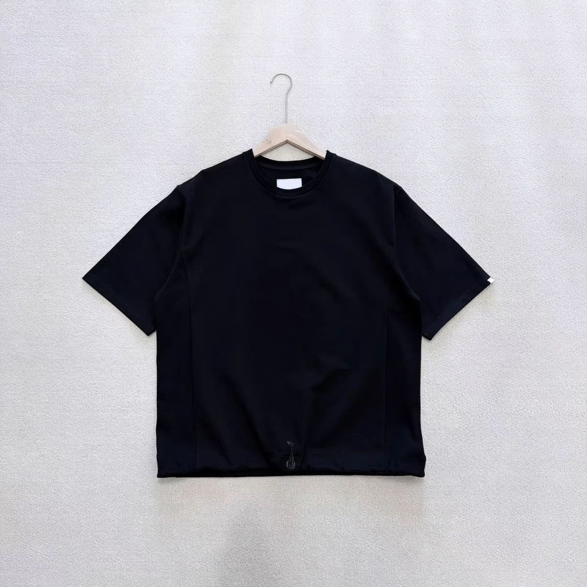 Unisex Windproof Short Sleeve T-shirt Drawstring Casual Summer Top Functional Style Loose Fit round Neck Tee by CMF