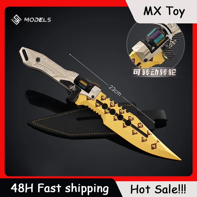 23cm Arena Breakout Winner Knife Metal Toy Sword Cosplay Props Desktop Ornament Safety Uncut Crafts Gifts Collections