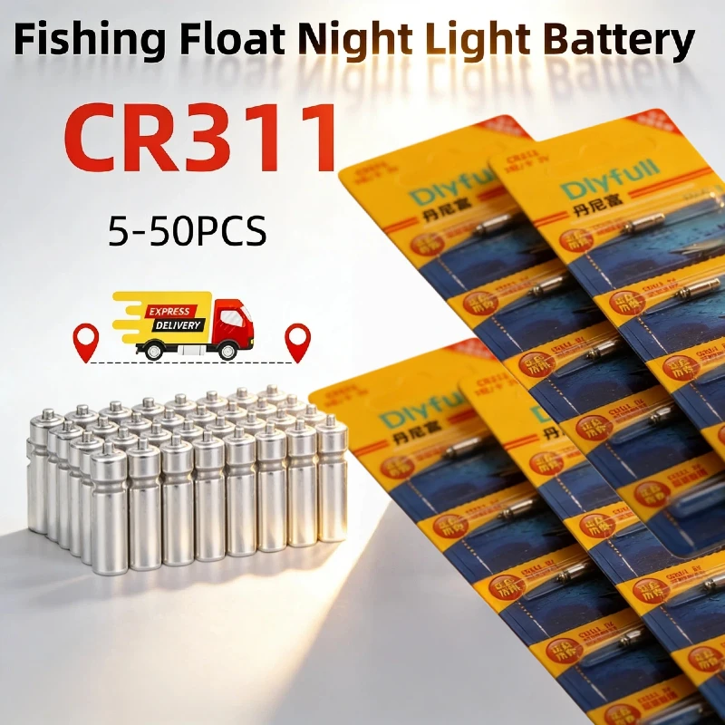 

5-50PCS CR311 3V Lithium Battery for Luminous Fishing Float Electronic Float Night Fishing Tackle Accessories