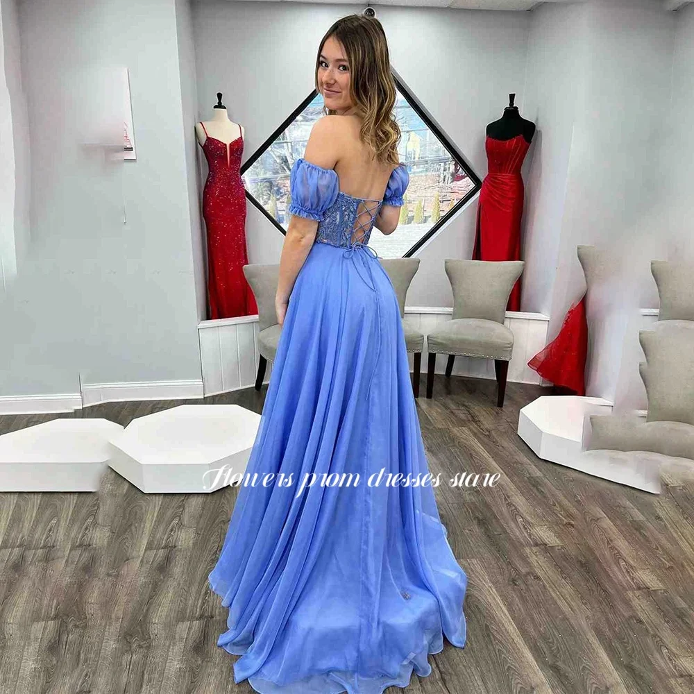 ชุดเดรสออกงานปาร์ตี้ทรงเอไลน์ ชุดราตรีเปิดไหล่ ประดับลูกไม้ ชุดราตรีงานกาล่า ผ้าชีฟอง สำหรับผู้หญิง รับตัดตามสั่ง