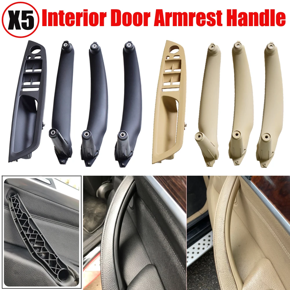 Armrest Car left front driver's seat LHD Interior Door Handle Inner Panel Pull Trim Cover For BMW E70 E71 X5 X6 2007-2014