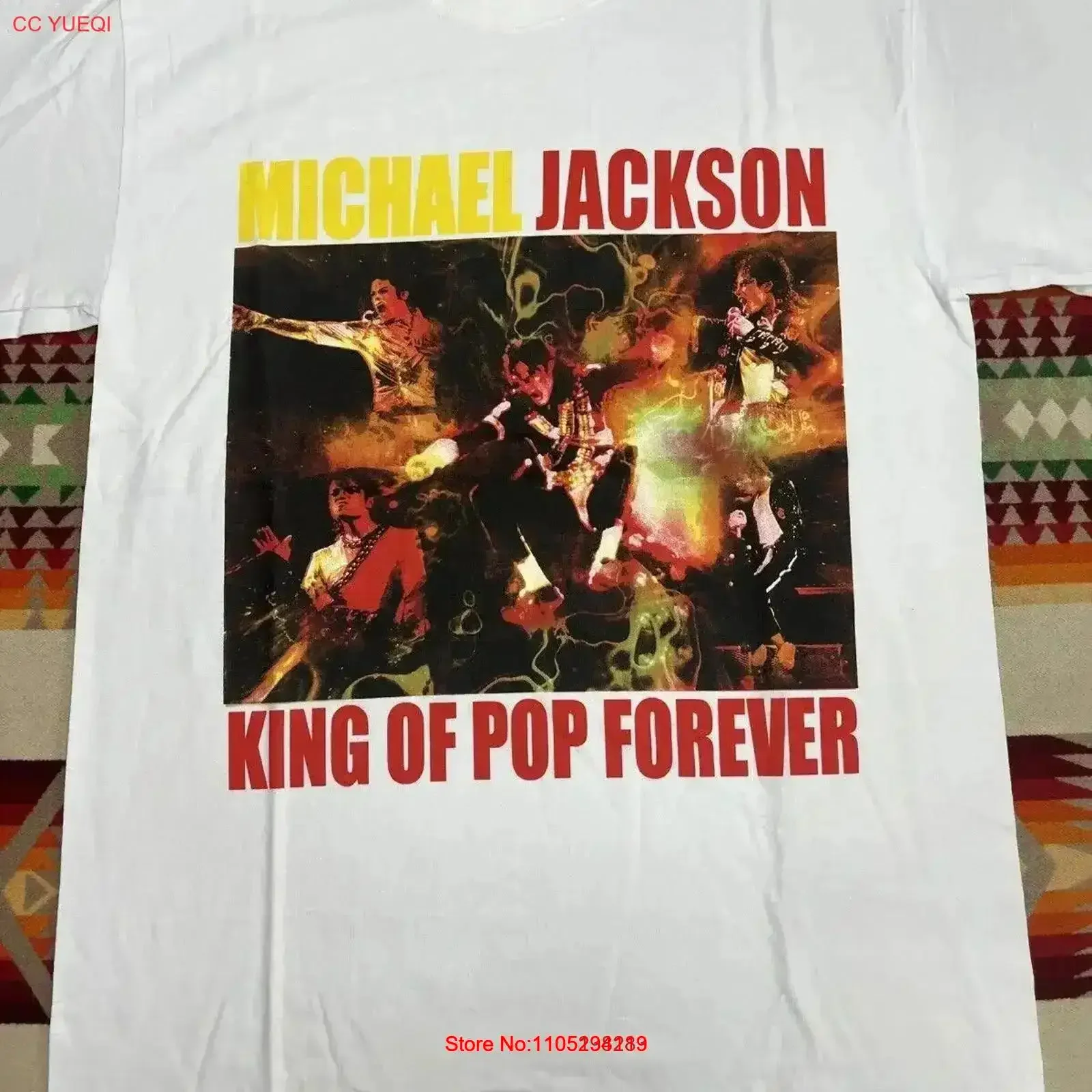 Vintage Micheal Jackson King Of Pop Forever T Shirt Sz L Washed Soft fashion Comfortable Breathable vintage Washed