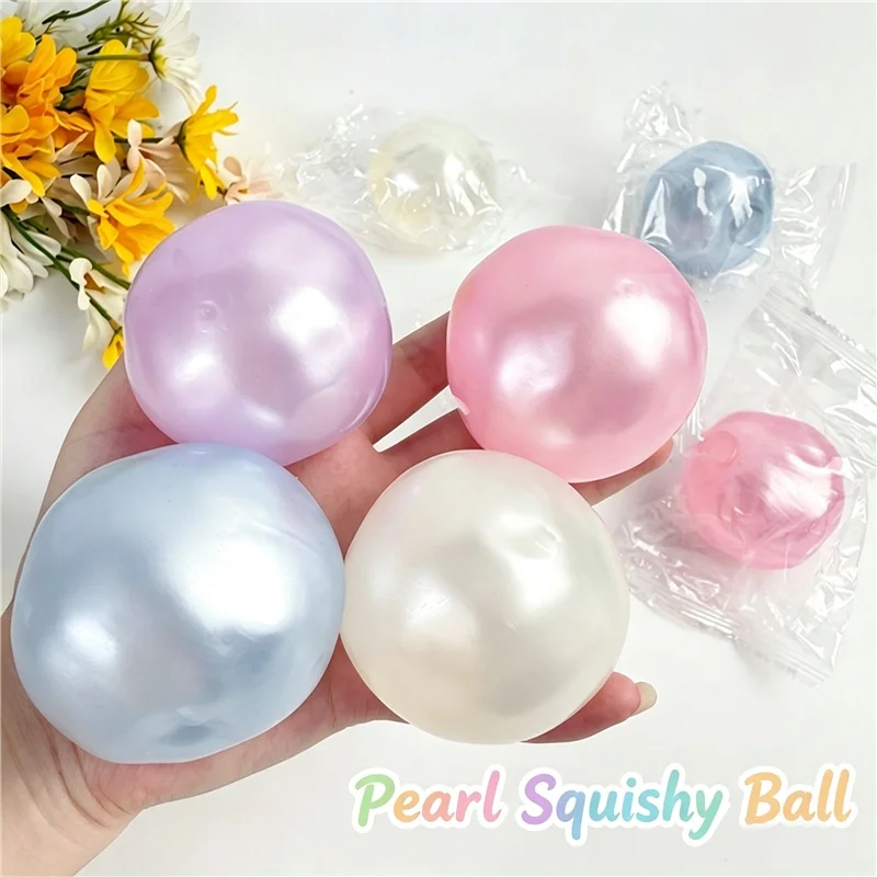 Vaseline Coconut Oil Oil Filled Fidget Ball Deformable Shiny Pearl Transparent Color Squeeze Toy Anxiety Relief Autism ADHD Toy