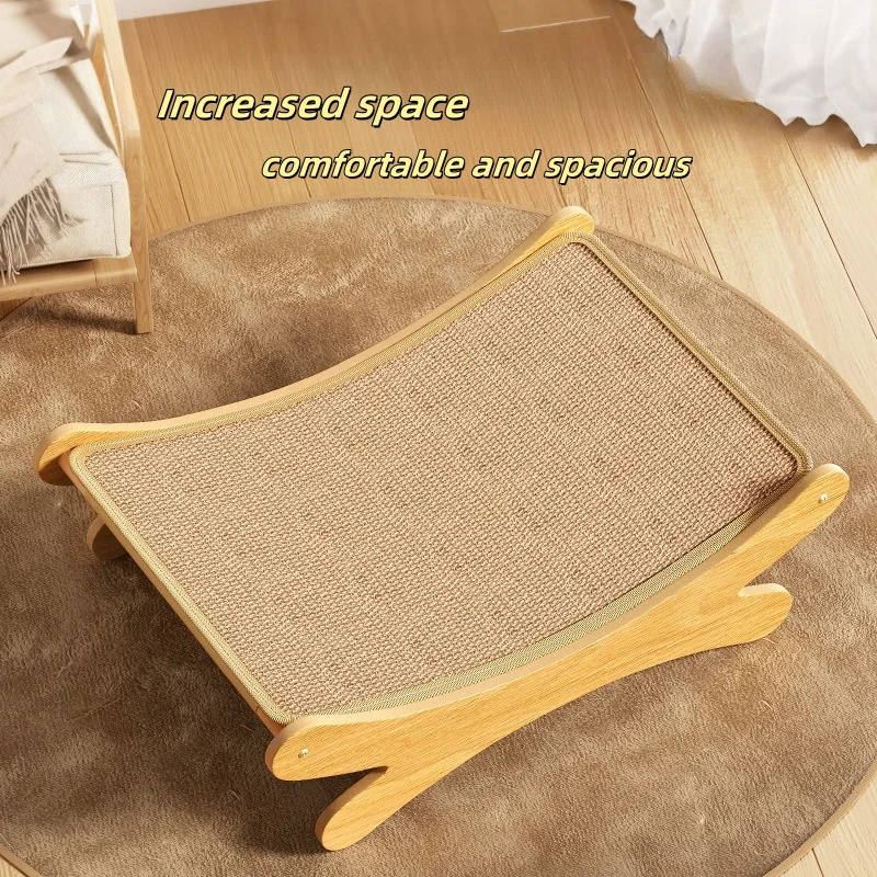 Lit de luxe en sisal pour chat, planche à gratter pour chat, poignées amovibles, hamac lavable et confortable pour animaux de compagnie, jouets pour chats, accessoires pour animaux de compagnie