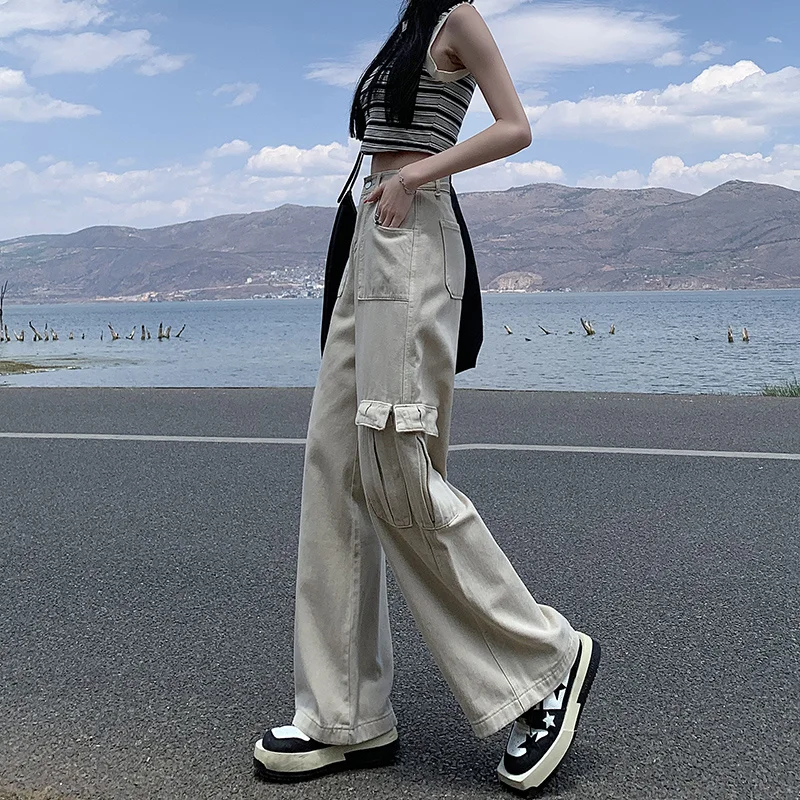 

Джинсы-клеш для женщин, одежда в центре города, одежда с принтом тай-дай, отбеленный, нерегулярный дизайн, градиент, разноцветная женская одежда, джинсовая мода