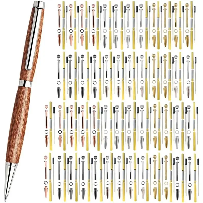 A84E-For Wood Turning 50 Pack Slimline Pen Kit- Multiple Finishes, Includes 7Mm Twist Pen(50)