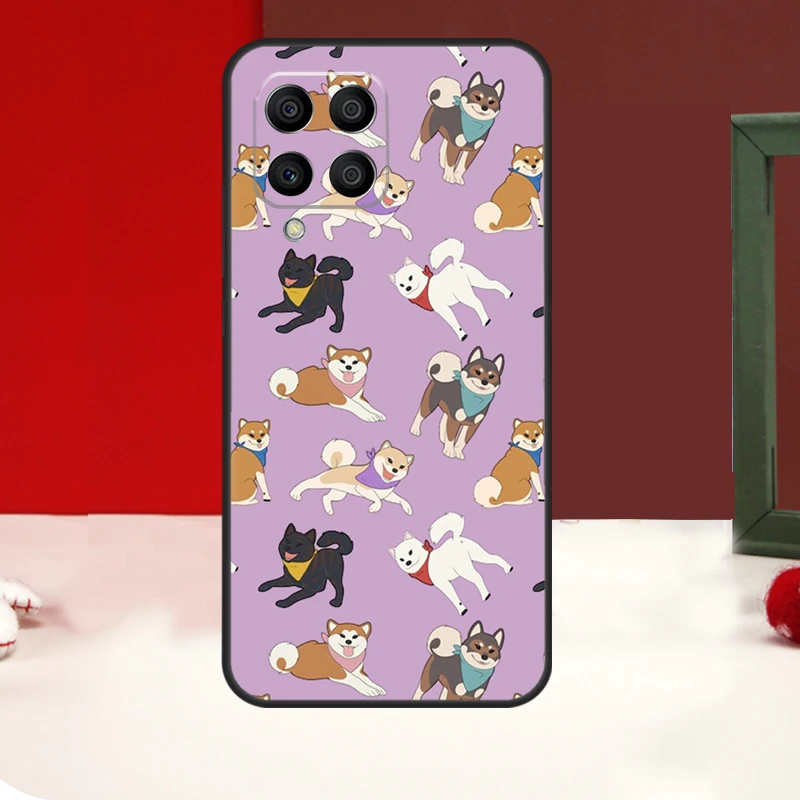 Animal Cartoon Akita Dog Case For Samsung Galaxy M13 M23 M33 M53 M11 M21 M31 M51 M12 M32 M52 M20 M30s M14 M54 Cover