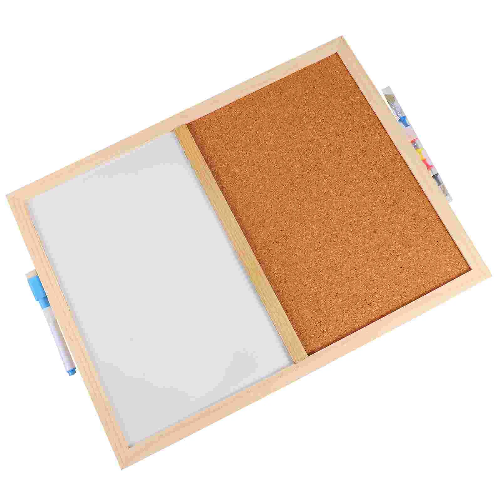 Message Board Cork Display Memo Magnetic Hanging and Whiteboard Combination Photo Bulletin