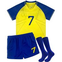 Soccer Jerseys Kids 7 Football Sports Fan for Boys Girls Youth Soccer Shirts and Shorts Stockings Set for 4-14 Years