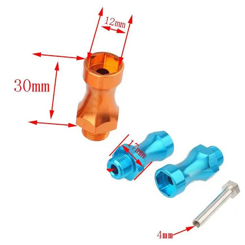 Aluminum Wheel Hex HSP 17mm Hex 30mm lengthened Thickening 12mm Turn for 1/8 1/10 Buggy Truck Off Road RC Car Upgrade Parts