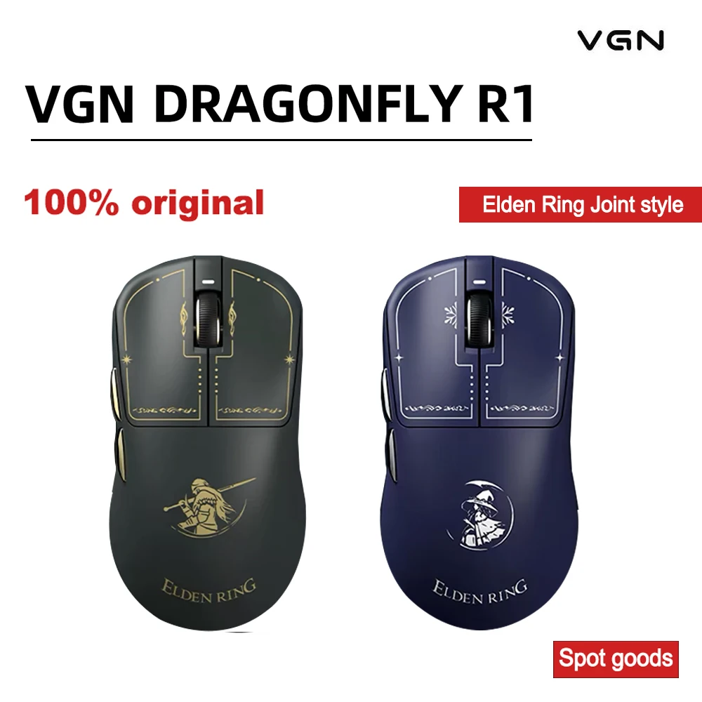 New Vgn Dragonfly F1 Game Power 2.4g Wireless Wired Dual-Mode Mouse Lightweight Design High Performance Long Battery Life Mouse