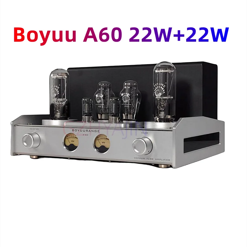 Boyuu A60 tube single-ended high-power amplifier 845 tube HIEND fever audio 22W*2 Frequency response: 20HZ~35KHZ