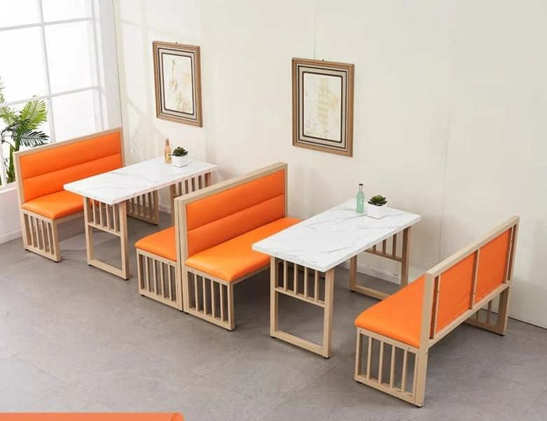 

Card seat sofa barbecue snack restaurant bar commercial dining table and chair combination