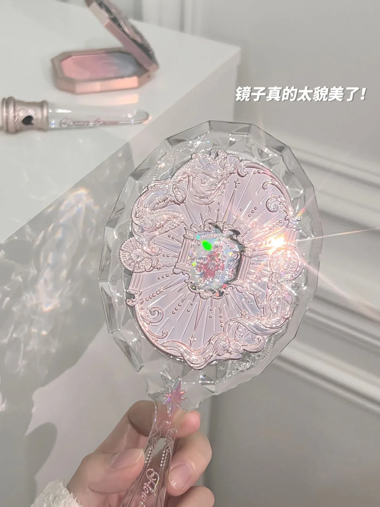 フラワーノウズミラー ムーンライトマーメイドコレクション 手持ちミラー 限定 ホワイト ブルー ピンク チョコレート フェアリーミラー