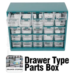 Multi-lattice Slots Tool box organizer box Plastic Screw organizer box with 25 drawers Tool box empty tools box for small parts