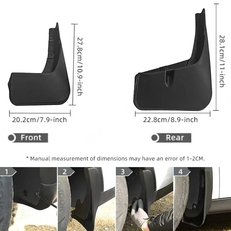 High Quality A Set Car Wheel Mudguards For Suzuki Vitara 2016-2019 Car Accessories Front & Rear Guards Wheel Fenders With Screws