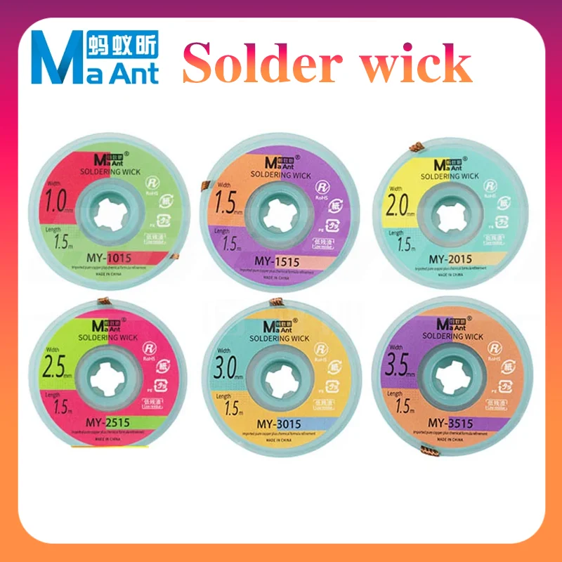 【NEW】MaAnt No-clean solder wick used for circuit board maintenance ultra-clean easy absorption of instant dry repair tool