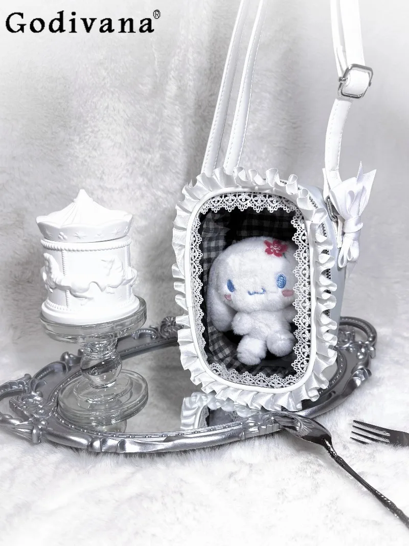 

Японская оригинальная милая кукольная сумка в стиле Лолиты 15 см в стиле аниме, повседневная универсальная сумка через плечо в студенческом стиле для женщин