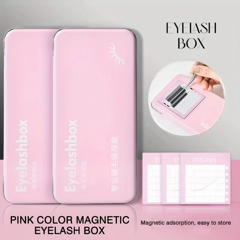 Magnetic Eyelash Storage Box Magnetic Sheets Reusable & Versatile Organizer, Suitable for Eyelash Artists, Lovers