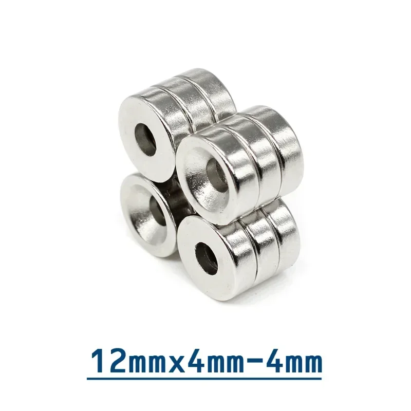 10/20/30/50/100/150PCS 12x4-4 Round Search Magnet 12*4 Hole 4mm Countersunk Neodymium Permanent Magnets Strong 12x4-4mm 12*4-4