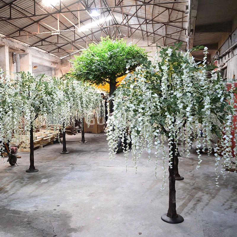 

Most Popular Custom Indoor Decoration Green Wedding Artificial Flowers Artificial Tree Wisteria Tree