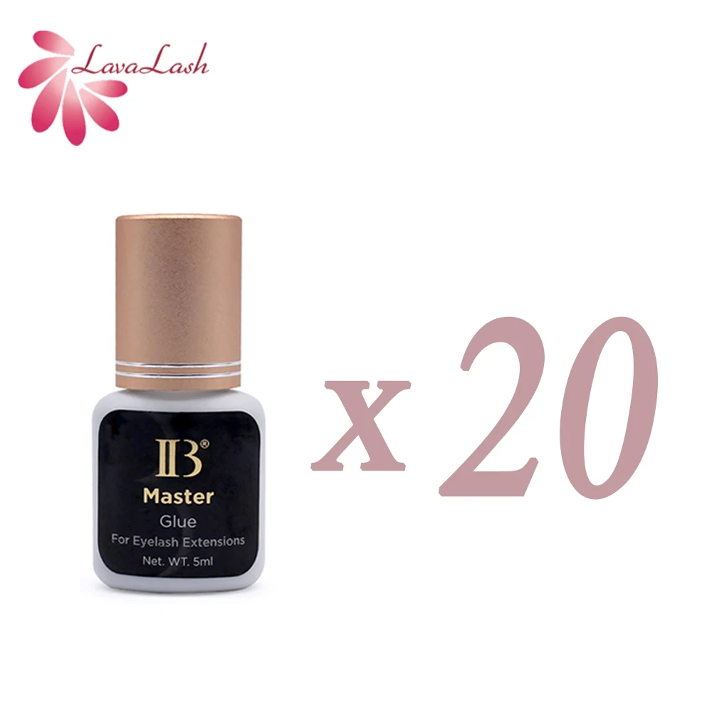 20 Botellas de 5ml de Adhesivo para Extensión de Pestañas IB Master 0.5S, Secado Rápido, Fuerte, Larga Duración, Original de Corea