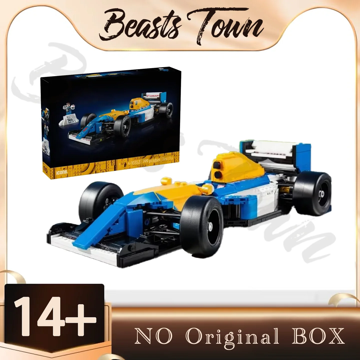 En Stock equipo Williams FW14B y Niegel Mansell modelo de coche azul ladrillo 799 Uds 10353 para niños Halloween Navidad regalos de cumpleaños