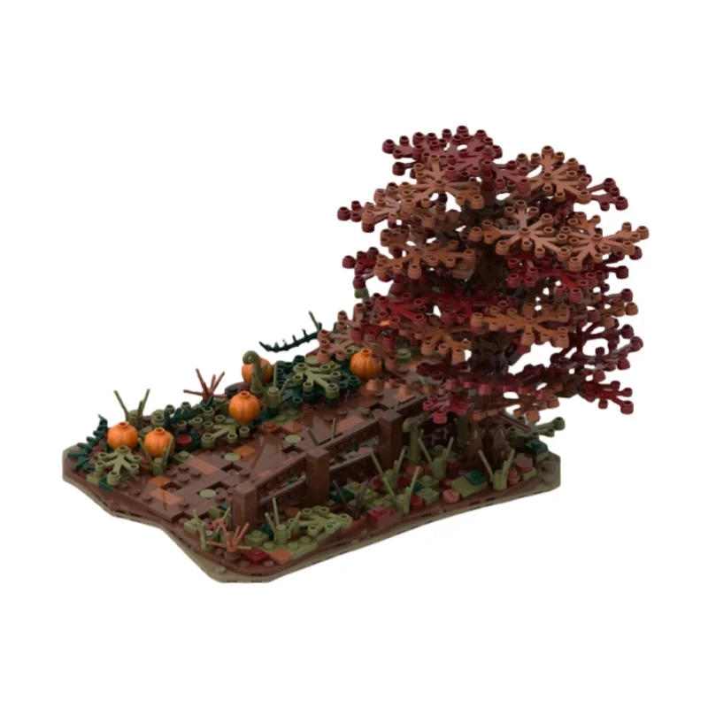 Blocos de construção criativos MOC: design arquitetônico de outono (549 peças) - Kit de modelo decorativo exclusivo