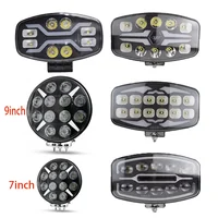 JALN7 luz LED 7 ""9"" camión MAN Scani todoterreno foco faro conducción inundación LED luz de trabajo DRL blanco giro amarillo 12V24V