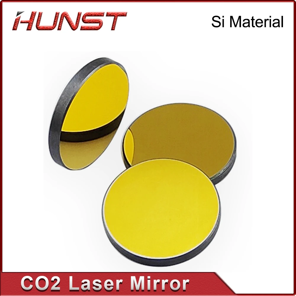 HUNST Co2 Laser Si Reflective Mirrors for Laser Engraver Gold-Plated Silicon Reflector Lenses Dia. 20 25 30mm