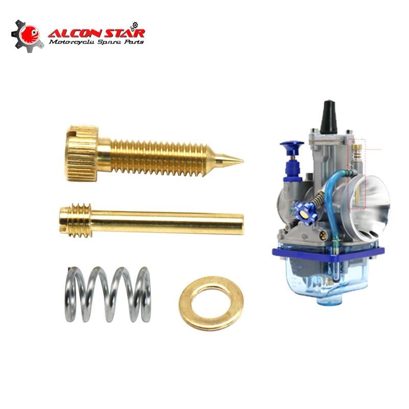 Alconstar- Carburetor Repair Kit Adjusting Air Screw kit High-speed Refueling Screw Adjustable Power Jet For PWK 21 24 26 28 32