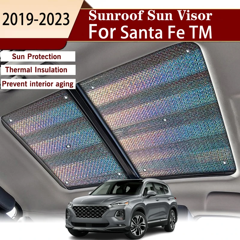 Sunroof Shade Sunshade For Hyundai Santa Fe TM 4th Generation 2019-2023 2022 2021 Sun Shades Top Sunroof Skylight Accessories