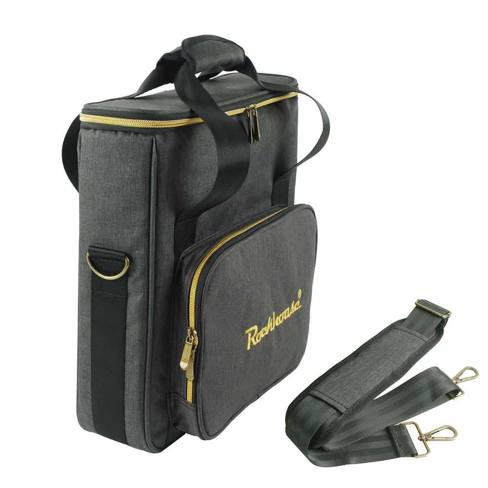 Vinyl Records Carrying Bag Large Capacity Waterproof Record Storage Bag Multi-Pocket Thicken Padded CD Bag for Music Lovers Gift