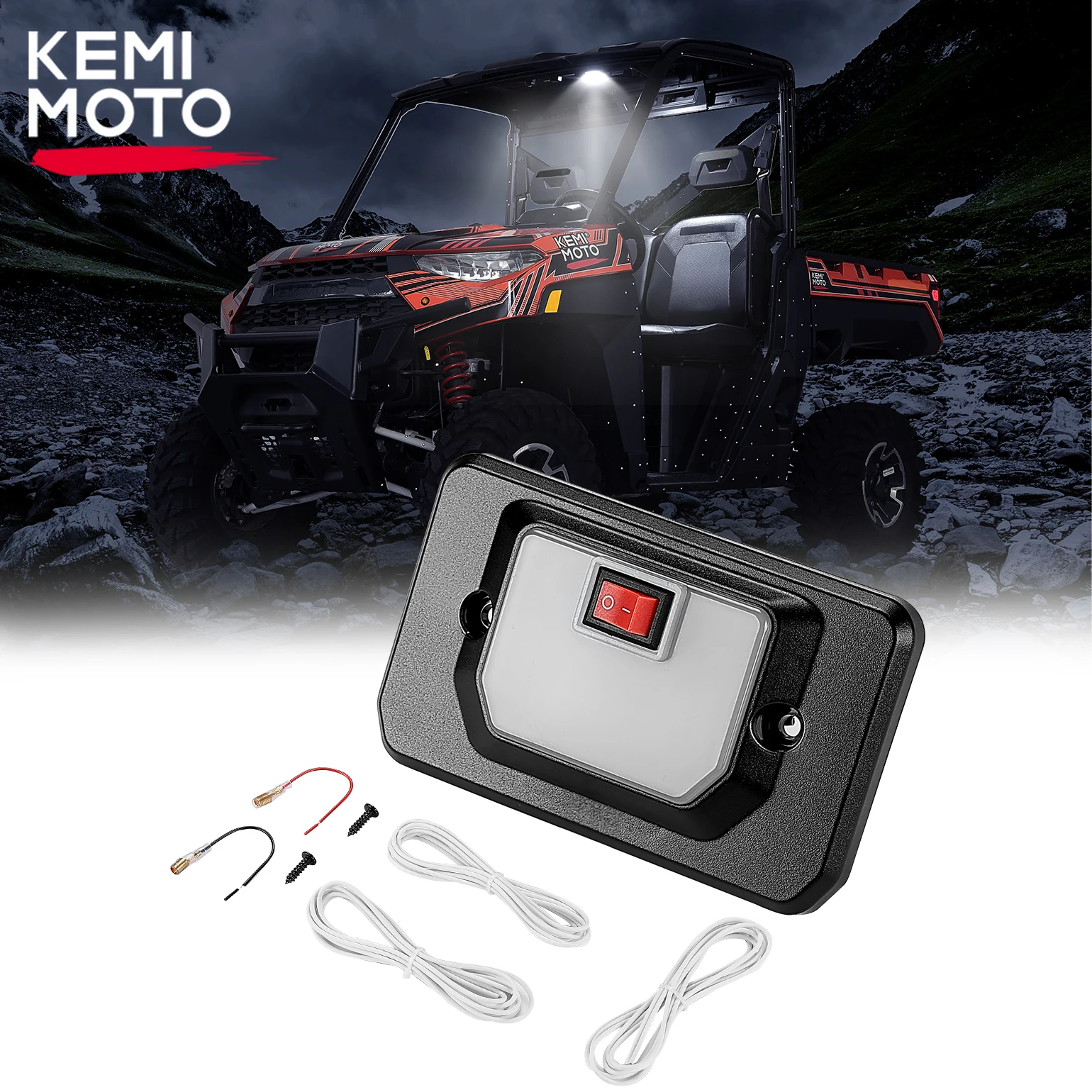 KEMIMOTO UTV # 2889159   Купольный светильник, совместимый с Polaris Ranger XP 1000 2018-2024/Ranger SP 570 2022-2024, верхний светодиодный светильник