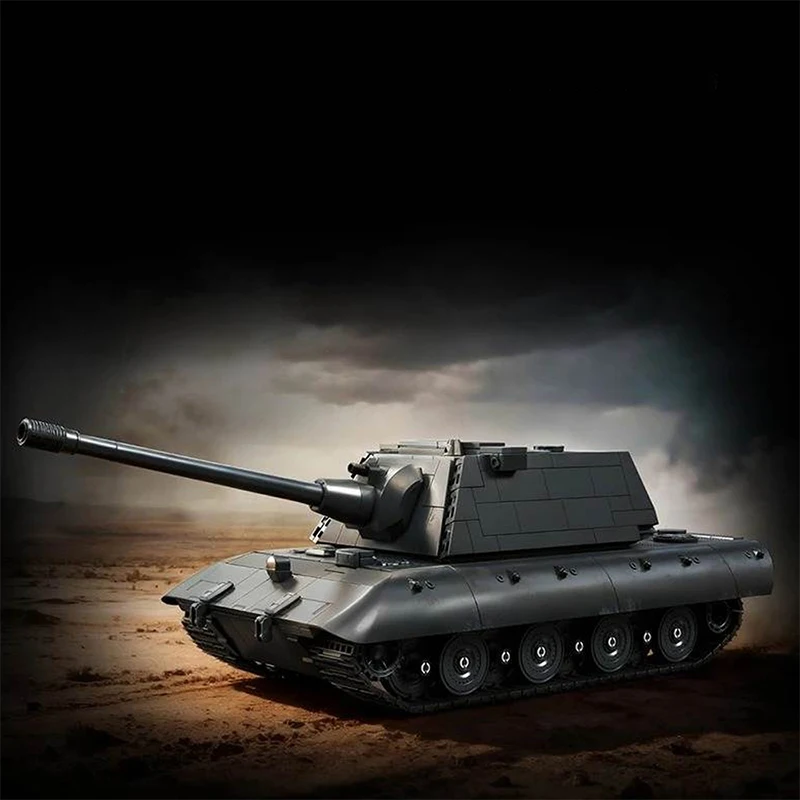 E-100 Zware Tank Bouwsets Militaire WO2 Leger Duitsland Strijd Soldaten Bouwstenen Bakstenen Educatief Speelgoed Cadeau voor Volwassenen