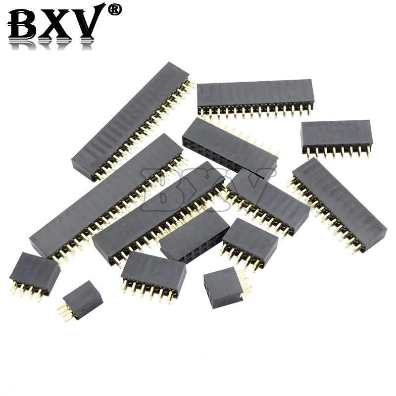 (10-100PCS) Double Row Pin Female Header Socket Pitch 2.54mm 2*2p 3PIN 4PIN 5PIN 6PIN 7PIN 8PIN 9PIN 20PIN Connector For Arduino image 2