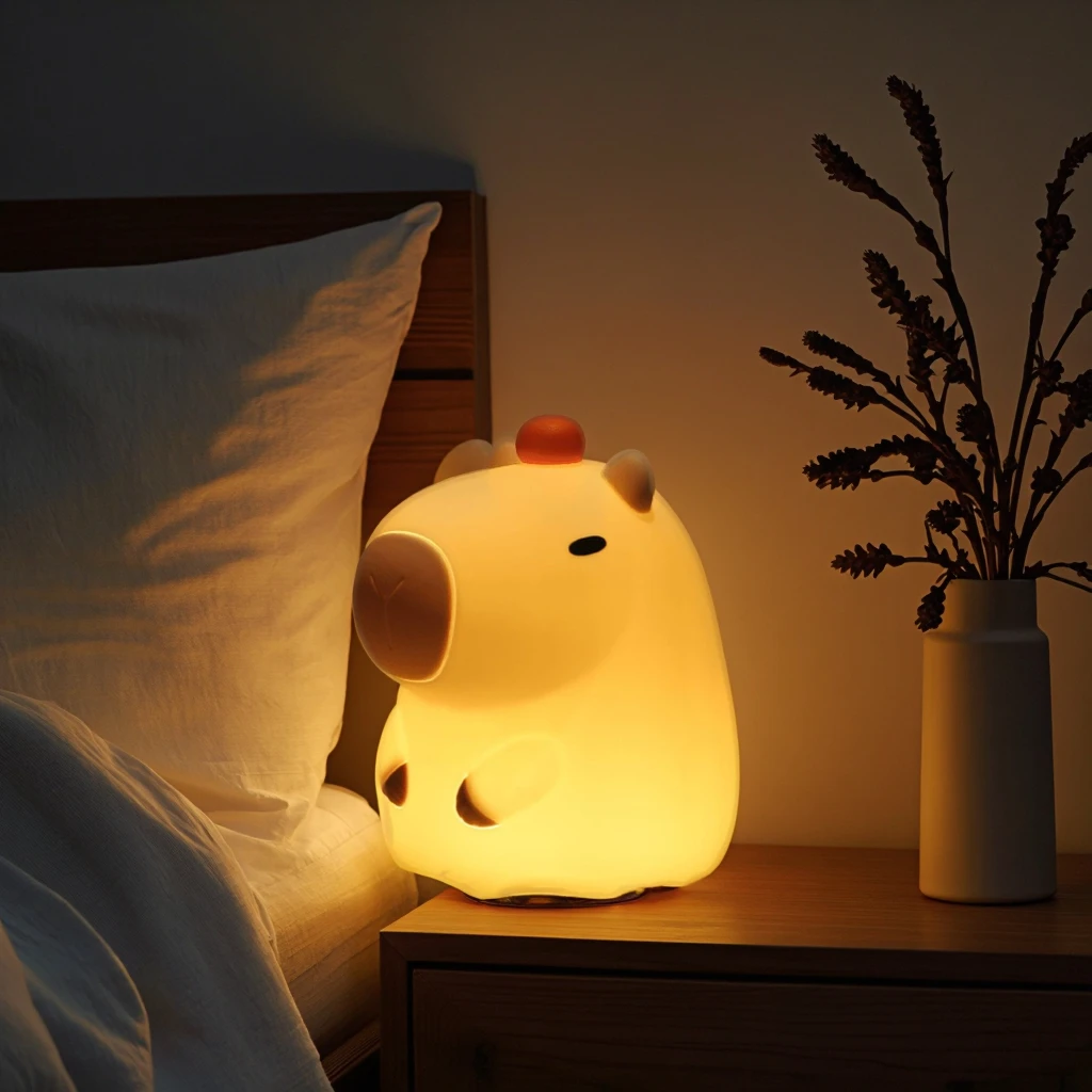 Baby Night Light BPA-Free Rechargeable LED Sleep Night Lamp for Baby Room Nursery Bedside Desk Home Lighting
