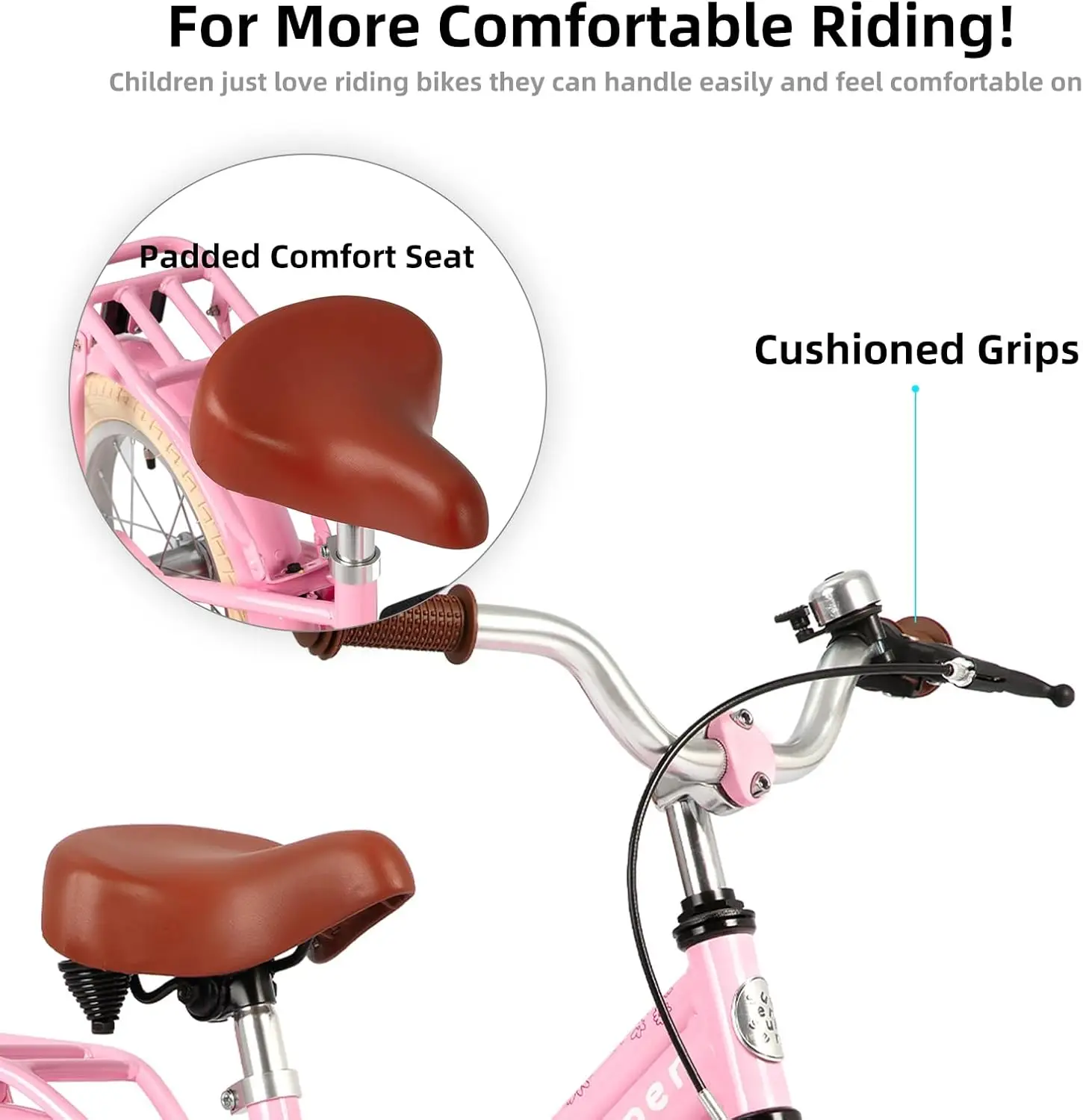 Vélo de style rétro pour filles avec roues d'entraînement, vélo pour enfants de 2 à 12 ans, 14 po, 20 po