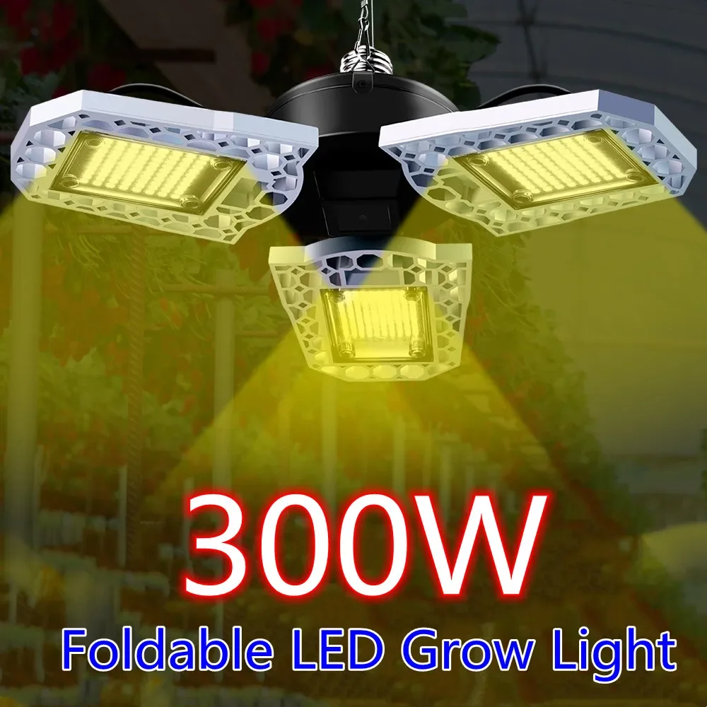 

100W 200W 300W Foldable LED Grow Light Full Spectrum E27 Plant Growing Light Phytolamp Bulb for Indoor Plants Flower Seedling