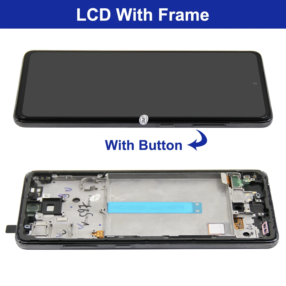 Test Screen for Samsung A52 With Frame, LCD Display for Samsung A52 5G A526 A526B Touch Screen Digital Assembly Replacement