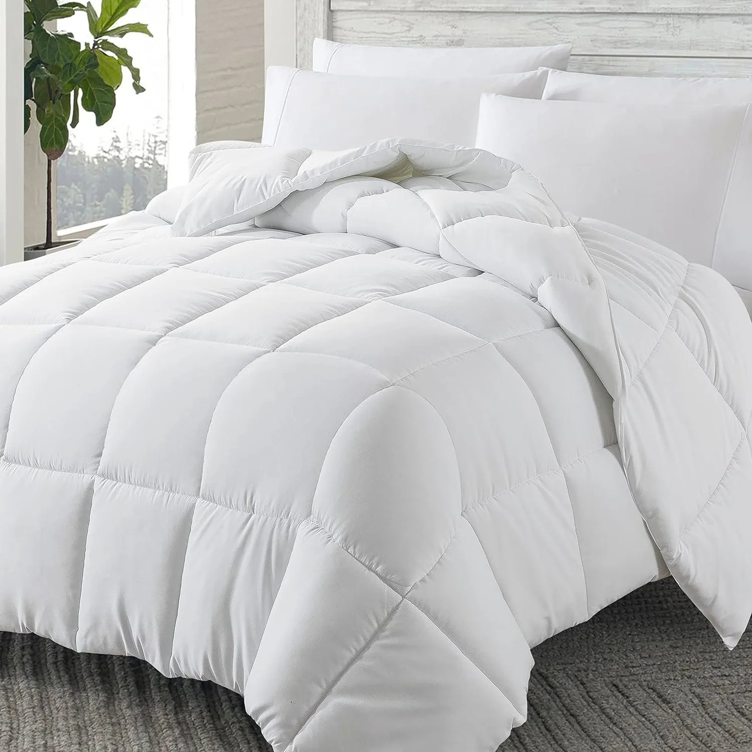 1pc Down Alternative Comforter, All-season Bedding - Includes Single Comforter Duvet Insert - Soft Hypoallergenic And Breathable